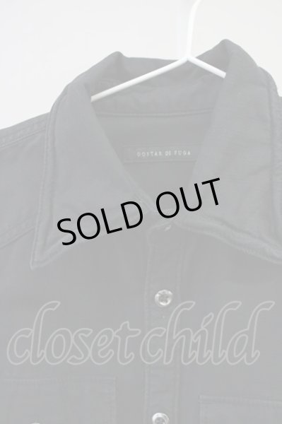 画像3: GOSTAR DE FUGA / ミリタリーSSシャツ 44 ブラック T-25-06-27-010-GO-sh-YM-ZT144 (3)