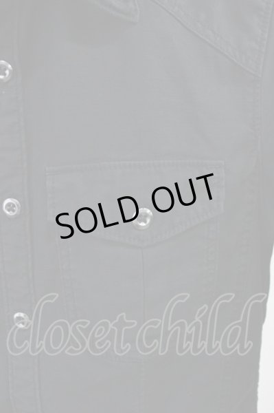 画像5: GOSTAR DE FUGA / ミリタリーSSシャツ 44 ブラック T-25-06-27-010-GO-sh-YM-ZT144 (5)