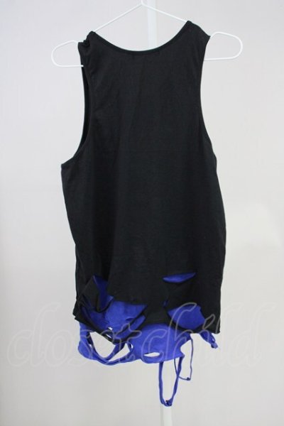 画像2: CIVARIZE / オパールダメージロングタンクトップ 46 ブラックｘブルー T-25-06-27-002-CI-to-YM-ZT
