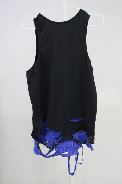 画像2: CIVARIZE / オパールダメージロングタンクトップ 46 ブラックｘブルー T-25-06-27-002-CI-to-YM-ZT042 (2)