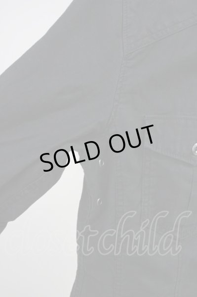 画像7: GOSTAR DE FUGA / ミリタリーSSシャツ 44 ブラック T-25-06-27-010-GO-sh-YM-ZT144 (7)