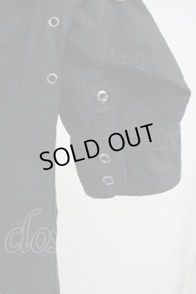 画像8: GOSTAR DE FUGA / ミリタリーSSシャツ 44 ブラック T-25-06-27-010-GO-sh-YM-ZT144 (8)