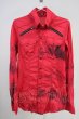 画像1: LGB / SHIRT-G/STD/M　ブリーチ染シャツ【メンズ1】 1 レッド T-25-06-27-011-LG-sh-YM-ZT144 (1)