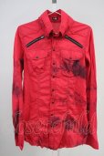 画像1: LGB / SHIRT-G/STD/M　ブリーチ染シャツ【メンズ1】 1 レッド T-25-06-27-011-LG-sh-YM-ZT (1)