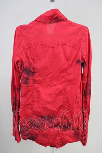 画像2: LGB / SHIRT-G/STD/M　ブリーチ染シャツ【メンズ1】 1 レッド T-25-06-27-011-LG-sh-YM-ZT