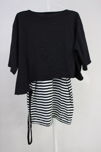 画像2: CIVARIZE / パンクレイヤード2PセットTシャツ  ブラックｘホワイト T-25-06-27-012-CI-ts-YM-ZT