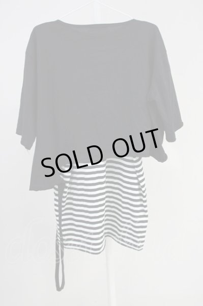 画像2: CIVARIZE / パンクレイヤード2PセットTシャツ  ブラックｘホワイト T-25-06-27-012-CI-ts-YM-ZT144 (2)