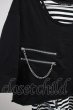 画像3: CIVARIZE / パンクレイヤード2PセットTシャツ  ブラックｘホワイト T-25-06-27-012-CI-ts-YM-ZT144 (3)