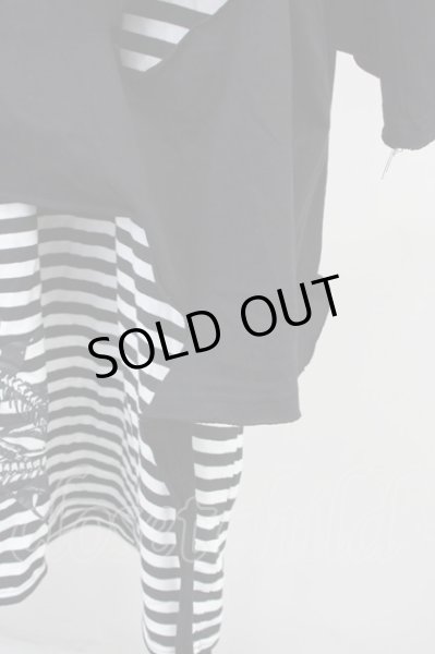 画像5: CIVARIZE / パンクレイヤード2PセットTシャツ  ブラックｘホワイト T-25-06-27-012-CI-ts-YM-ZT144 (5)