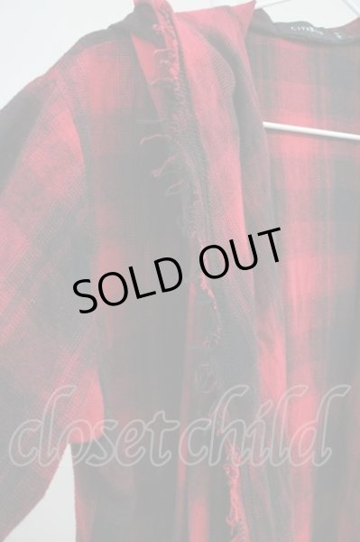 画像3: CIVARIZE / Volcano フード付きロングチェックガウンカーディガン   T-25-06-27-014-CI-to-YM-ZT (3)