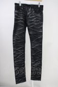 画像1: CIVARIZE / Omen箔加工タイトカラースキニーパンツ 46 ブラックｘシルバー T-25-06-28-019-CI-pa-YM-ZT (1)