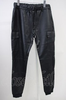 CIVARIZE / サスペンダー付きコーティングカーゴパンツ 46 ブラック O