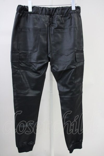 画像2: CavariA / PUカーゴパンツ 46 ブラック T-25-06-28-020-Ca-pa-YM-ZT261 (2)