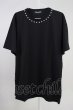 画像1: CavariA / スタッズ襟BIG Tシャツ 46 ブラック T-25-06-28-003-Ca-ts-YM-ZT205 (1)