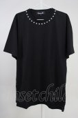 画像1: CavariA / スタッズ襟BIG Tシャツ 46 ブラック T-25-06-28-003-Ca-ts-YM-ZT (1)