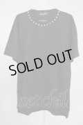 CavariA / スタッズ襟BIG Tシャツ 46 ブラック T-25-06-28-003-Ca-ts-YM-ZT205
