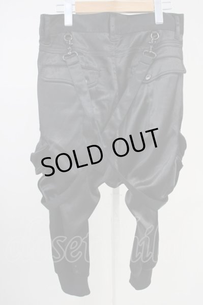 画像2: CIVARIZE / Beamサスペンダー付きサテンサルエルカーゴパンツ 44 ブラック T-25-06-28-021-CI-pa-YM-ZT270 (2)