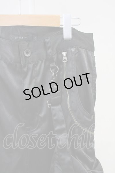 画像4: CIVARIZE / Beamサスペンダー付きサテンサルエルカーゴパンツ 44 ブラック T-25-06-28-021-CI-pa-YM-ZT270 (4)