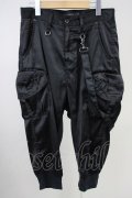 CIVARIZE / Meteorサテンサルエルカーゴパンツ 44 ブラック T-25-06-28-022-CI-pa-YM-ZT270