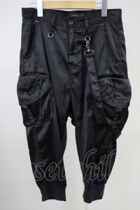 CIVARIZE / Meteorサテンサルエルカーゴパンツ 44 ブラック T-25-06-28-022-CI-pa-YM-ZT