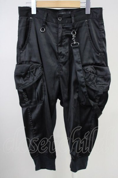 画像1: CIVARIZE / Meteorサテンサルエルカーゴパンツ 44 ブラック T-25-06-28-022-CI-pa-YM-ZT