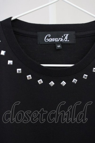 画像3: CavariA / スタッズ襟BIG Tシャツ 46 ブラック T-25-06-28-003-Ca-ts-YM-ZT