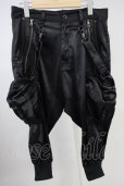 画像1: CIVARIZE / サスペンダージップサテンサルエルカーゴパンツ 44 ブラック T-25-06-28-024-CI-pa-YM-ZT (1)
