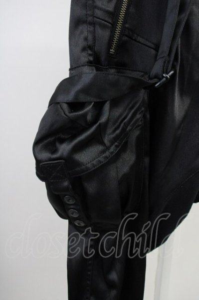 画像4: CIVARIZE / サスペンダージップサテンサルエルカーゴパンツ 44 ブラック T-25-06-28-024-CI-pa-YM-ZT268 (4)
