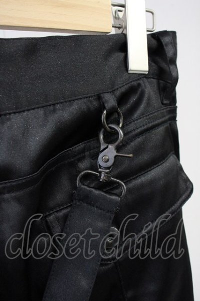 画像8: CIVARIZE / サスペンダージップサテンサルエルカーゴパンツ 44 ブラック T-25-06-28-024-CI-pa-YM-ZT268 (8)