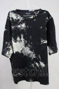 CavariA / ブリーチZIP BIG Tシャツ 44 ブラック T-25-06-28-004-Ca-ts-YM-ZT205