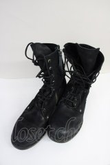 14th Addiction / オイルレザーレースアップスタッドブーツ 40（27cm） ブラック T-25-06-28-029-14-sho-YM-ZT