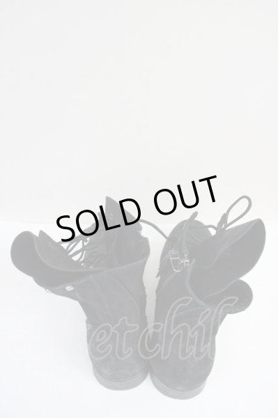 画像2: 14th Addiction / オイルレザーレースアップスタッドブーツ 40（27cm） ブラック T-25-06-28-029-14-sho-YM-ZT-S004 (2)