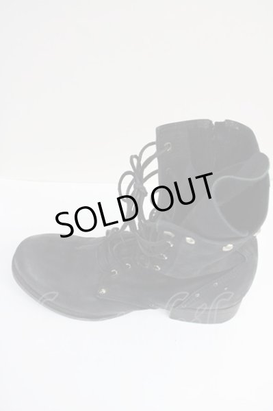 画像3: 14th Addiction / オイルレザーレースアップスタッドブーツ 40（27cm） ブラック T-25-06-28-029-14-sho-YM-ZT-S004 (3)