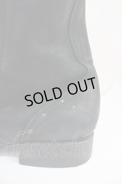 画像4: 14th Addiction / オイルレザーレースアップスタッドブーツ 40（27cm） ブラック T-25-06-28-029-14-sho-YM-ZT-S004 (4)