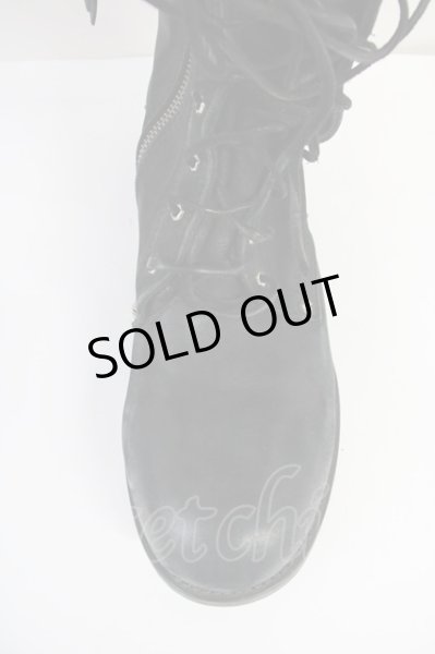 画像6: 14th Addiction / オイルレザーレースアップスタッドブーツ 40（27cm） ブラック T-25-06-28-029-14-sho-YM-ZT-S004 (6)