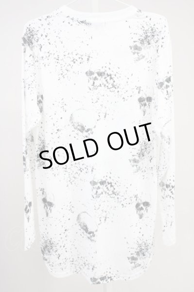 画像2: BERNINGS-SHO / スカル総柄カットソー L ホワイト T-25-06-28-006-BE-to-YM-ZT205 (2)