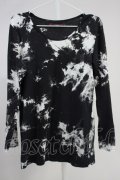 SEANA / ブリーチカットソー L ブラック T-25-06-28-007-SE-to-YM-ZT205