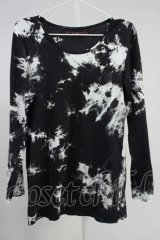 SEANA / ブリーチカットソー L ブラック T-25-06-28-007-SE-to-YM-ZT