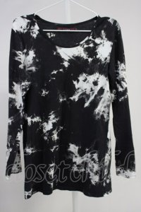 SEANA / ブリーチカットソー L ブラック T-25-06-28-007-SE-to-YM-ZT