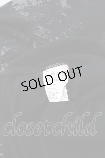 画像7: Roshell / アシンメトリーレオパボーダーカットソー  ブラック T-25-06-28-008-Ro-to-YM-ZT (7)