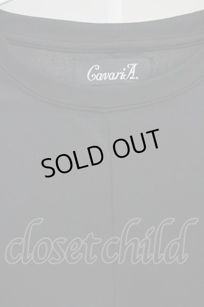 画像4: CavariA / レースアップZIPカットソー 44 ブラック T-25-06-28-009-Ca-to-YM-ZT205 (4)