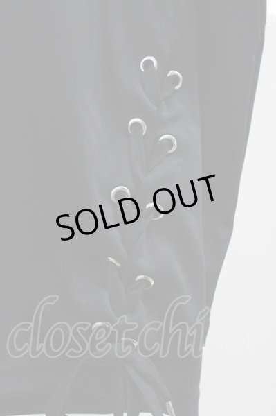 画像5: CavariA / レースアップZIPカットソー 44 ブラック T-25-06-28-009-Ca-to-YM-ZT205 (5)