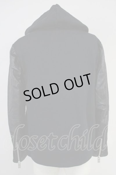 画像2: DEAL DESIGN / シープレザーコンビパーカー S ブラック T-25-06-28-010-DE-to-YM-ZT205 (2)