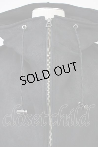 画像5: CIVARIZE / Damn 5分袖コーティングパーカー 44 ブラック T-25-06-28-011-CI-to-YM-ZT224 (5)