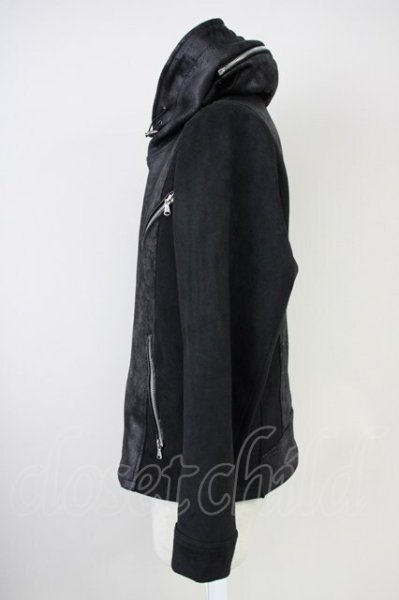 画像3: JOHNNY WOLF / JOHNNY STAR-ASSORTEDジョニースターアソーテッドライダースパーカー 2-3 ブラック T-25-06-28-012-JO-to-YM-ZT224 (3)