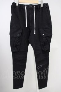 CavariA / ストレッチカーゴパンツ 44 ブラック T-25-06-28-013-Ca-pa-YM-ZT