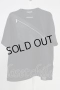 CavariA / 立体デザインBIG Tシャツ 44 ブラック T-25-06-28-002-Ca-ts-YM-ZT205