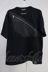 CavariA / 立体デザインBIG Tシャツ 44 ブラック T-25-06-28-002-Ca-ts-YM-ZT