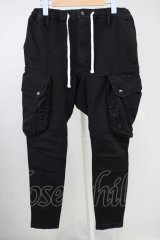 CavariA / ストレッチカーゴパンツ L ブラック T-25-06-28-014-Ca-pa-YM-ZT