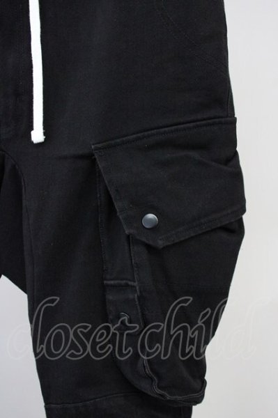 画像4: CavariA / ストレッチカーゴパンツ L ブラック T-25-06-28-014-Ca-pa-YM-ZT261 (4)